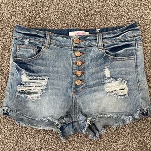 Women’s high waisted jean shorts